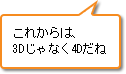 これからは、3Dじゃなく4Dだね