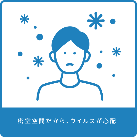 密室空間だから、ウイルスが心配